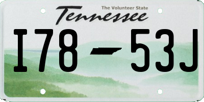 TN license plate I7853J
