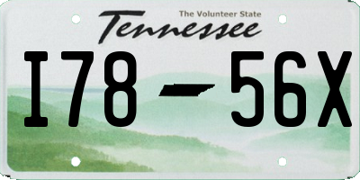 TN license plate I7856X