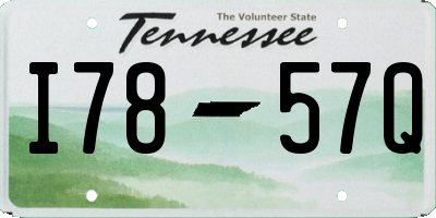 TN license plate I7857Q
