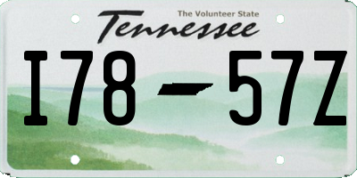 TN license plate I7857Z