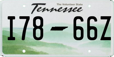 TN license plate I7866Z