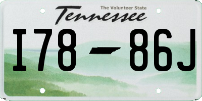 TN license plate I7886J
