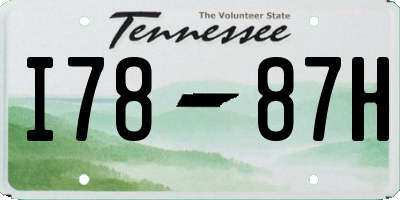 TN license plate I7887H