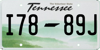 TN license plate I7889J