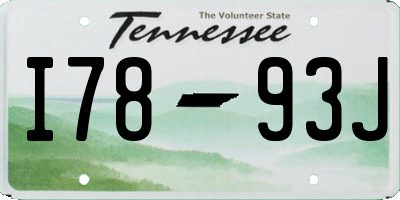 TN license plate I7893J