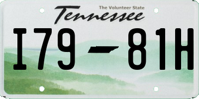 TN license plate I7981H