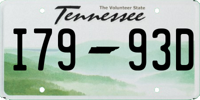 TN license plate I7993D