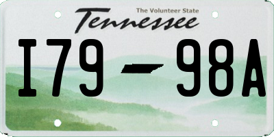 TN license plate I7998A