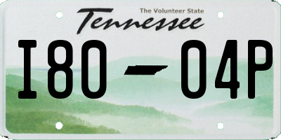 TN license plate I8004P