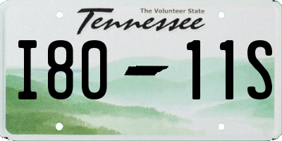 TN license plate I8011S