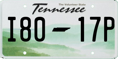TN license plate I8017P