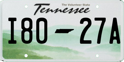 TN license plate I8027A