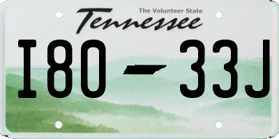 TN license plate I8033J