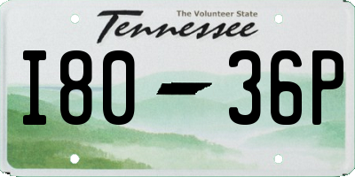 TN license plate I8036P