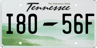 TN license plate I8056F