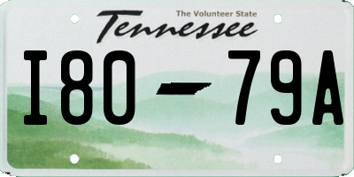 TN license plate I8079A