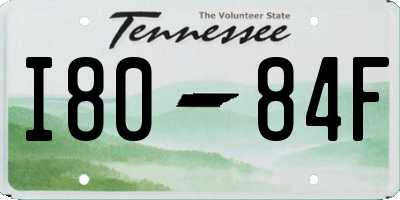 TN license plate I8084F