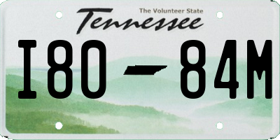 TN license plate I8084M