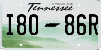 TN license plate I8086R