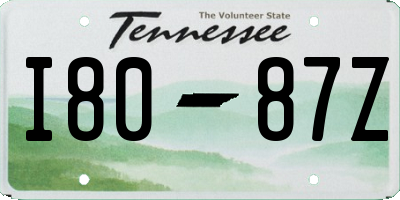 TN license plate I8087Z
