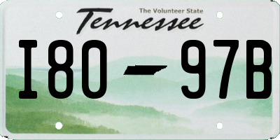 TN license plate I8097B