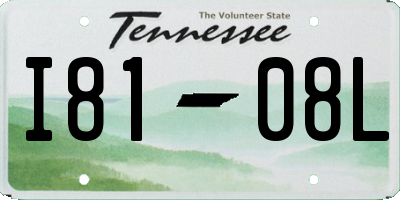 TN license plate I8108L
