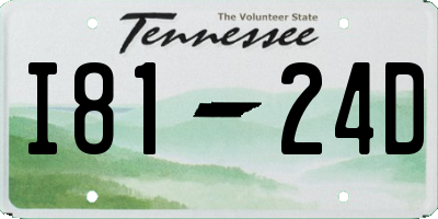 TN license plate I8124D