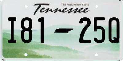 TN license plate I8125Q