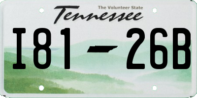 TN license plate I8126B