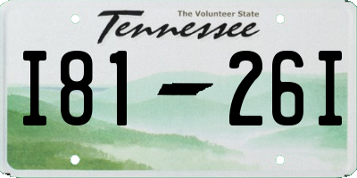 TN license plate I8126I