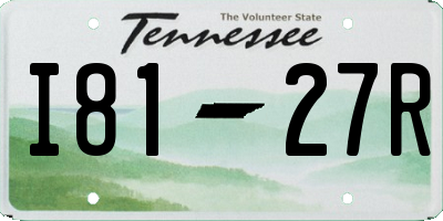 TN license plate I8127R