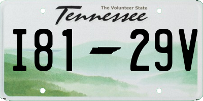 TN license plate I8129V