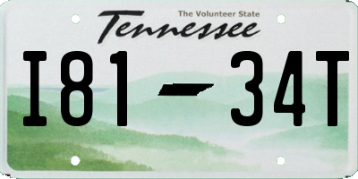 TN license plate I8134T