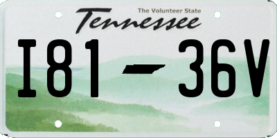 TN license plate I8136V