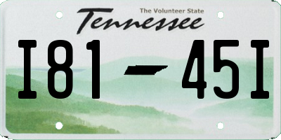 TN license plate I8145I