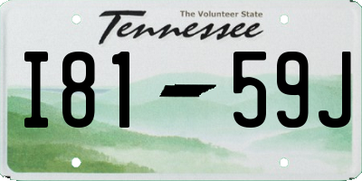 TN license plate I8159J