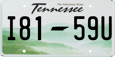 TN license plate I8159U