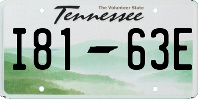 TN license plate I8163E