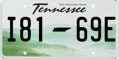 TN license plate I8169E