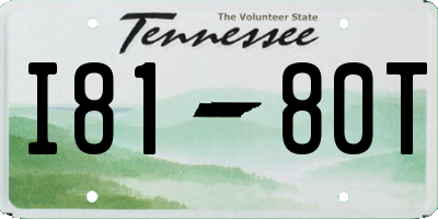 TN license plate I8180T