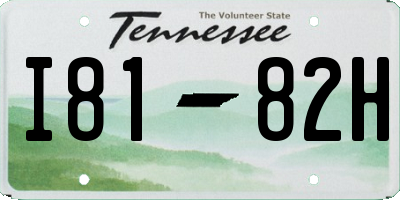 TN license plate I8182H