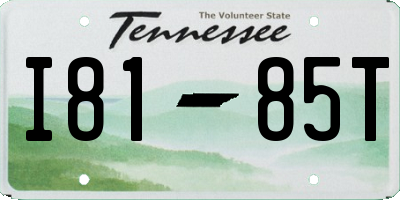 TN license plate I8185T
