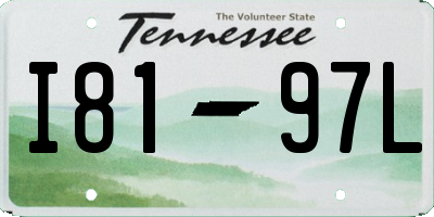 TN license plate I8197L