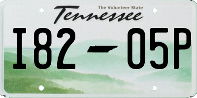 TN license plate I8205P