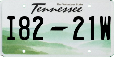 TN license plate I8221W