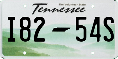 TN license plate I8254S
