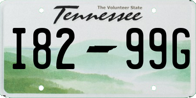TN license plate I8299G