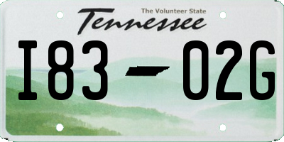 TN license plate I8302G