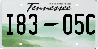 TN license plate I8305C