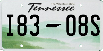 TN license plate I8308S